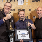 Andy Slee of SIBA presents the awards to sponsors RLBS and Rudd Macnamara on behalf of Twisted Tree and Gloucester